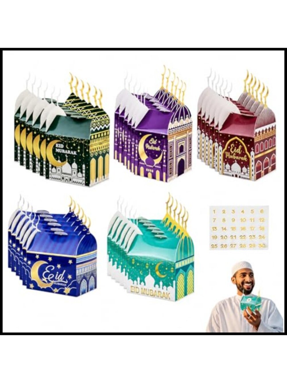 Ramadan Eid Gift Boxes 30 Count Advent Calendar DIY Countdown